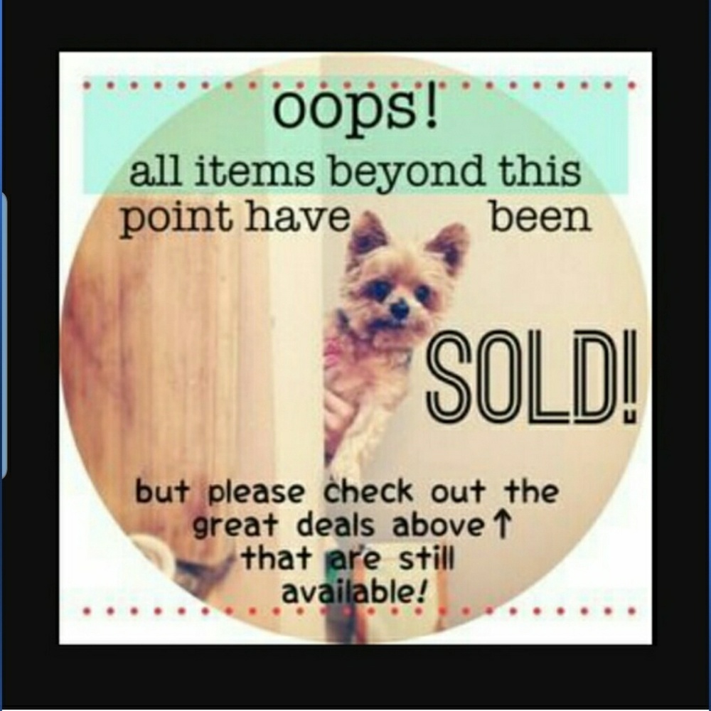 ALL ITEMS BELOW ARE SOLD!